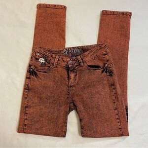 New Dereon Straight Leg Ankle Zip Brown Jeans Size 7/8